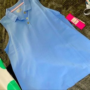 Meredith sleeveless golf shirt sz M Lilly Pulitzer NWT